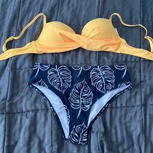 NWT high waisted bikini set